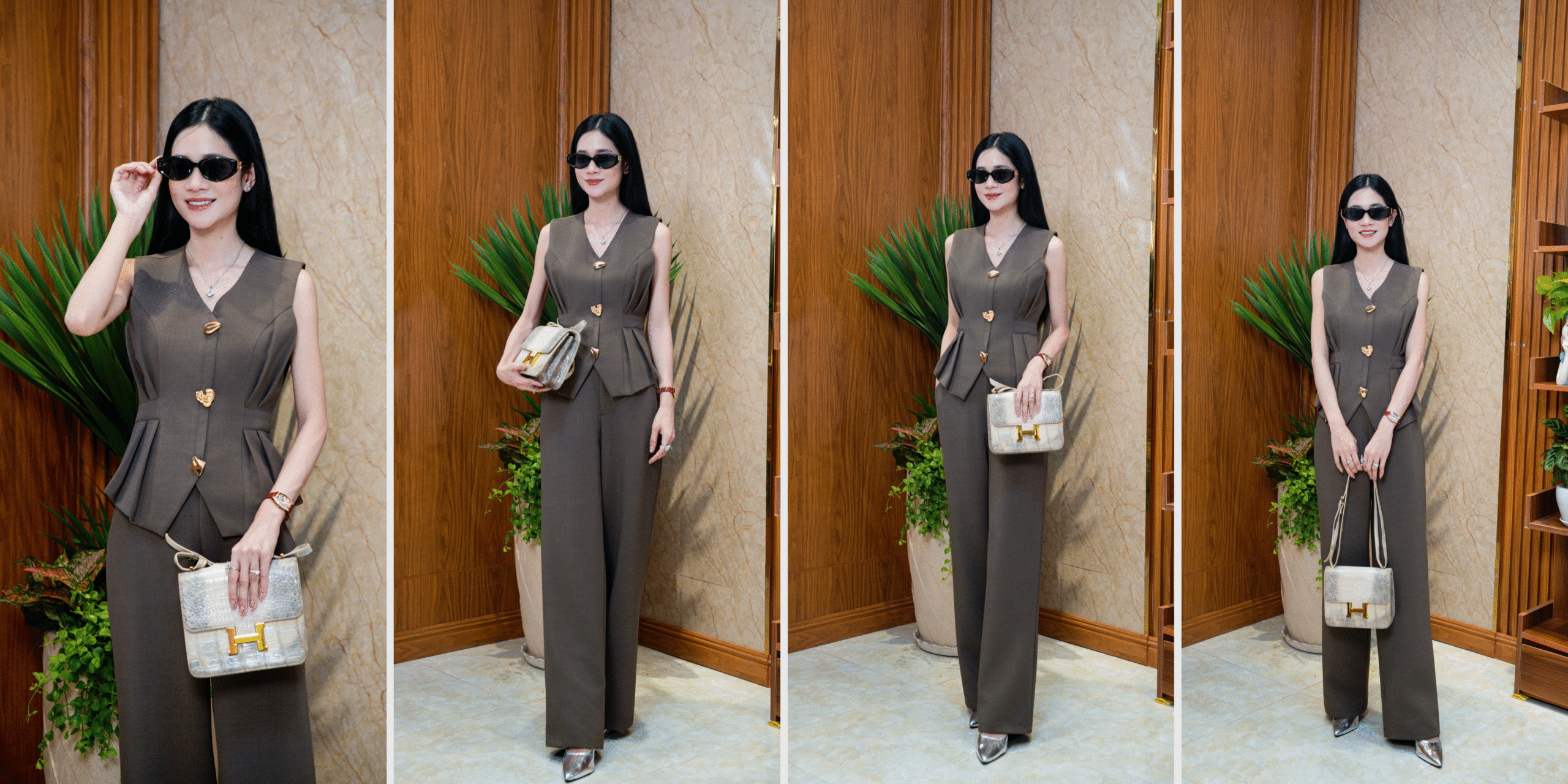 Set áo gile và quần tây ống suông - Image 4